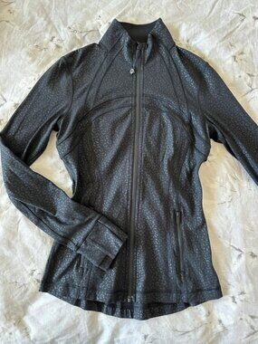Lululemon Define Jacket Leopard Emboss Women's US 6